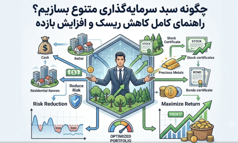 چگونه سبد سرمایه‌گذاری متنوع بسازیم؟ راهنمای کامل کاهش ریسک و افزایش بازده