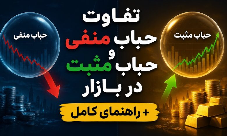 تفاوت حباب منفی و حباب مثبت در بازار چیست؟